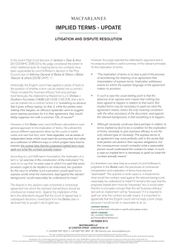 implied terms - update