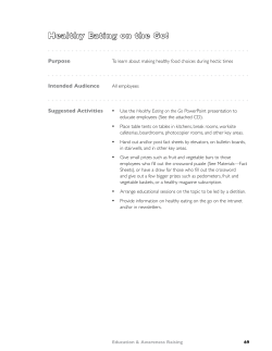 Healthy Eating on the Go! - Government of Nova Scotia