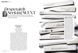 MY LIFE IN PERFUME &ndash; SO FAR FIRST STOP, THE BEAUTY HALL