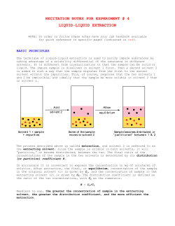 ORGANIC CHEM LAB PRELAB FOR EXPERIMENT # 3