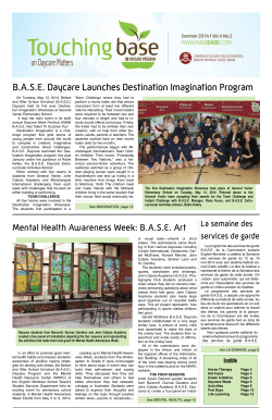 Touching BASE - Summer 2014