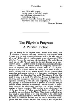 N.H. Keeble, "The Pilgrim`s Progress: A Puritan Fiction,"