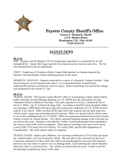Aug 2016 News - Fayette County Sheriff