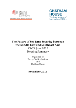 The Future of Sea Lane Security between the Middle East and
