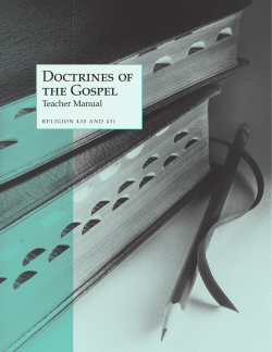 Doctrines of the Gospel
