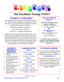 CDC Enrollment Package FY2017