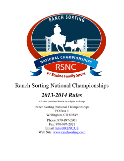 Ranch Sorting National Championships 2013