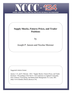 Supply Shocks, Futures Prices, and Trader Positions
