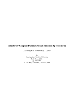 Inductively Coupled Plasma/Optical Emission Spectrometry