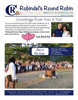 Spring 2015 Newsletter