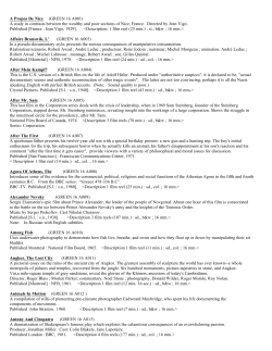 Master list of 16mm films - Moving Image Research Laboratory
