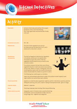 Kitchen Detectives - Acids and Alkalis