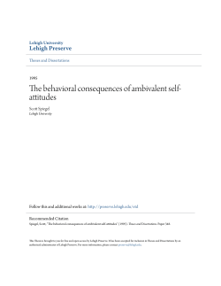 The behavioral consequences of ambivalent self