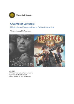 A Game of Cultures - Utrecht University Repository