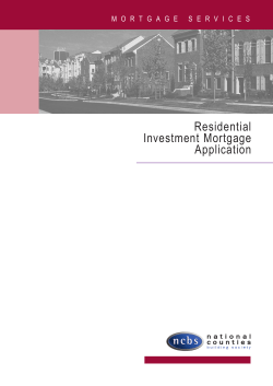 Mortgage Application Form 2004 - National Counties Building Society