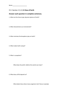 A View of Earth Answer each question in complete sentences.