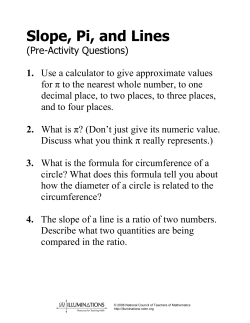 Slope, Pi, and Lines Overhead - Illuminations