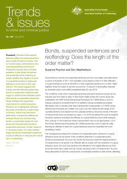 Bonds, suspended sentences and reoffending: Does the length of