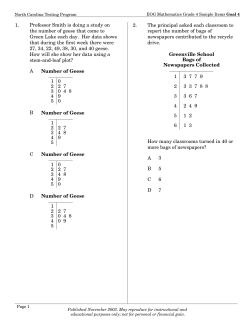 Grade 4 Mathematics Goal 4 - North Carolina Public Schools