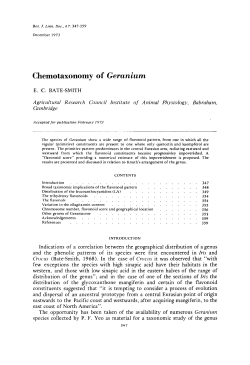 Chemotaxonomy of Geranium