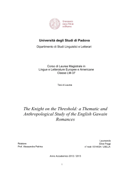 a Thematic and Anthropological Study of the English Gawain