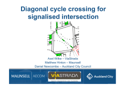 Diagonal cycle crossing for signalised intersection