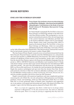 Enki and the Sumerian Kingship.