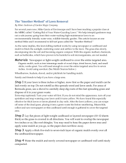 The &ldquo;Smother Method&rdquo; of Lawn Removal