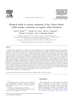 sulfur isotope constraints on organic sulfur formation