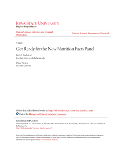 Get Ready for the New Nutrition Facts Panel