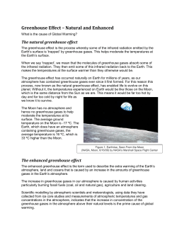 Greenhouse Effect &ndash; Natural and Enhanced