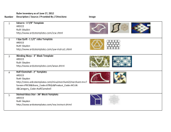 Ruler Inventory as of June 17, 2012 Number Description