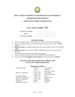 king fahd university of petroleum and minerals chemistry