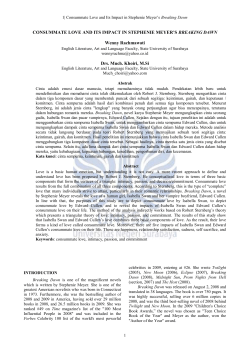 Consummate Love and Its Impact in Stephenie