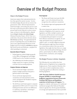 Overview of the Budget Process