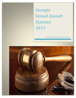 Georgia Sexual Assault Statutes 2015