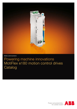 Powering machine innovations MotiFlex e180 motion