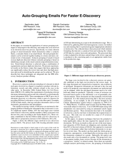 Auto-Grouping Emails For Faster E-Discovery