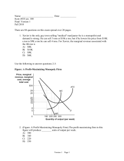 Econ 2010 sec. 100 Final - University of Colorado Boulder