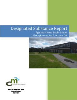 Designated Substance Report