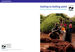 Getting to boiling point - Turning up the heat on water and sanitation