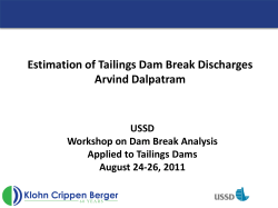Estimation of Tailings Dam Break Discharges Arvind