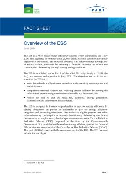 Energy Savings Scheme