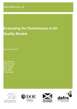 Evaluating the Performance of Air Quality Models - UK-Air