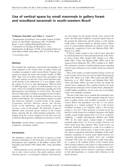 Use of vertical space by small mammals in gallery forest and