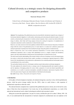 Cultural diversity as a strategic source for designing