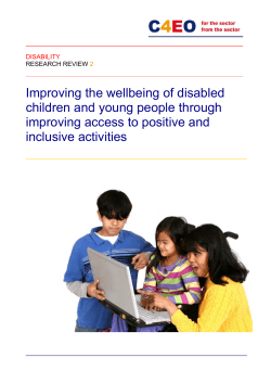 Improving the wellbeing of disabled children and young people