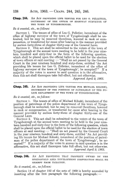 Be it enacted, etc., as follows: SECTION 1. The tenure of office of