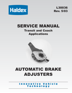 service manual automatic brake adjusters