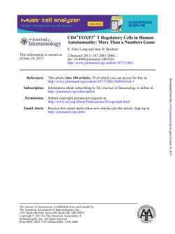 Game Autoimmunity: More Than a Numbers T Regulatory Cells in
